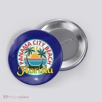 Beach Please Panama City Beach Florida Beach Spring Break Gift Button thumb 0