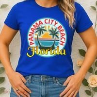 Beach Please Panama City Beach Florida Beach Spring Break Gift Women's T-Shirt thumb 2