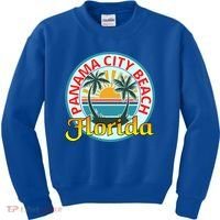 Beach Please Panama City Beach Florida Beach Spring Break Gift Kids Sweatshirt thumb 0