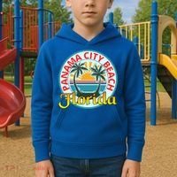 Beach Please Panama City Beach Florida Beach Spring Break Gift Kids Hoodie thumb 2