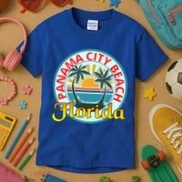 Beach Please Panama City Beach Florida Beach Spring Break Gift Kids T-Shirt thumb 3