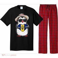Bajan Pride Penguin Trident Heart Barbados Bajan Roots Pajama Set thumb 0