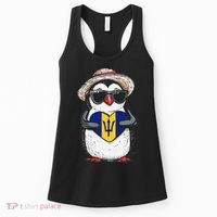 Bajan Pride Penguin Trident Heart Barbados Bajan Roots Women's Tank Top thumb 0