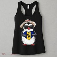 Bajan Pride Penguin Trident Heart Barbados Bajan Roots Women's Tank Top thumb 3