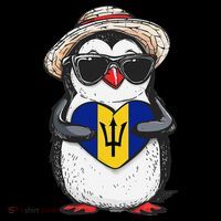 Bajan Pride Penguin Trident Heart Barbados Bajan Roots Toddler Hoodie thumb 2