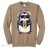 Bajan Pride Penguin Trident Heart Barbados Bajan Roots Sweatshirt thumb 0