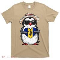 Bajan Pride Penguin Trident Heart Barbados Bajan Roots T-Shirt thumb 0