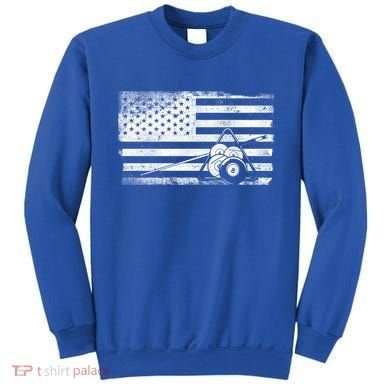 Billiards Pool Player Ball American Flag Vintage Cool Gift Sweatshirt