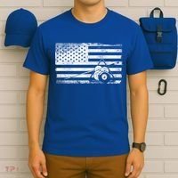 Billiards Pool Player Ball American Flag Vintage Cool Gift T-Shirt thumb 6