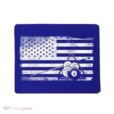 Billiards Pool Player Ball American Flag Vintage Cool Gift Mousepad