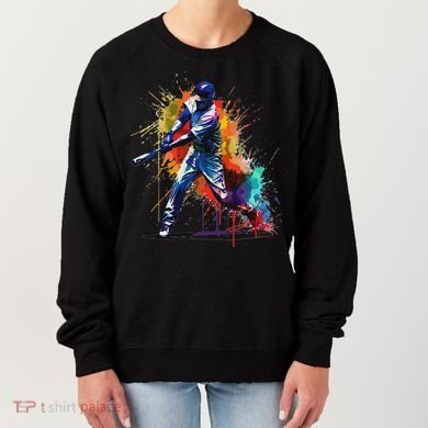 Baseball Player Paint Splash Women's Sweatshirt
