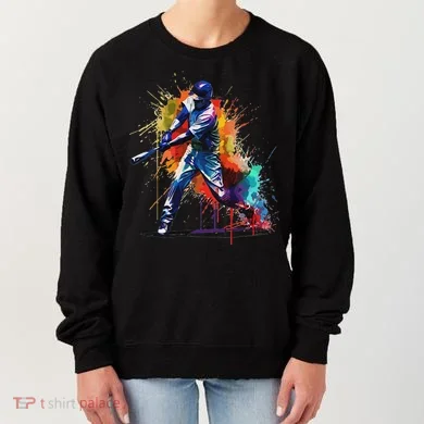 Baseball Player Paint Splash Women's Sweatshirt