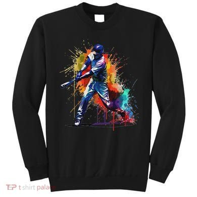 Baseball Player Paint Splash Sweatshirt