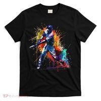 Baseball Player Paint Splash T-Shirt thumb 0