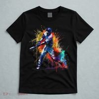 Baseball Player Paint Splash T-Shirt thumb 5