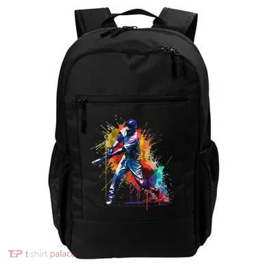Baseball Player Paint Splash Backpack