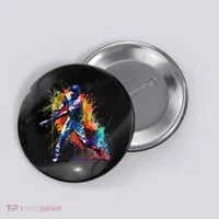 Baseball Player Paint Splash Button thumb 0