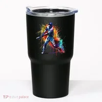 Baseball Player Paint Splash Tumbler thumb 0
