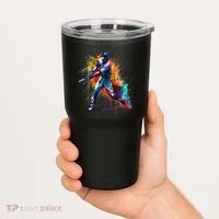 Baseball Player Paint Splash Tumbler thumb 2