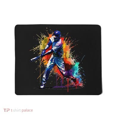 Baseball Player Paint Splash Mousepad