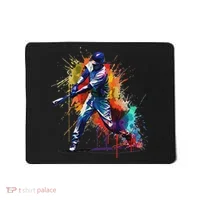 Baseball Player Paint Splash Mousepad thumb 0