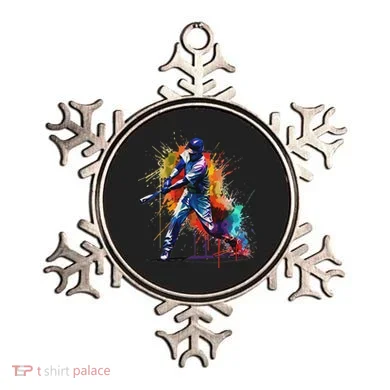 Baseball Player Paint Splash Ornament