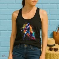 Baseball Player Paint Splash Women's Tank Top thumb 2