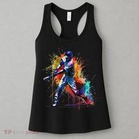 Baseball Player Paint Splash Women's Tank Top thumb 3