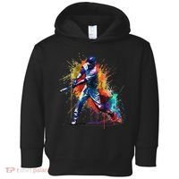 Baseball Player Paint Splash Toddler Hoodie thumb 0