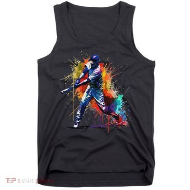 Baseball Player Paint Splash Tank Top