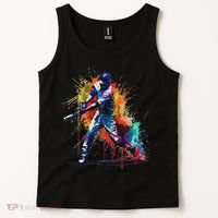 Baseball Player Paint Splash Tank Top thumb 2