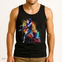 Baseball Player Paint Splash Tank Top thumb 3