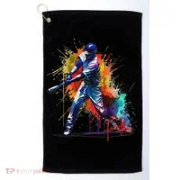 Baseball Player Paint Splash Golf Towel thumb 0