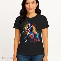 Baseball Player Paint Splash Women's T-Shirt thumb 4