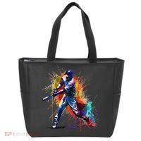 Baseball Player Paint Splash Tote Bag thumb 0