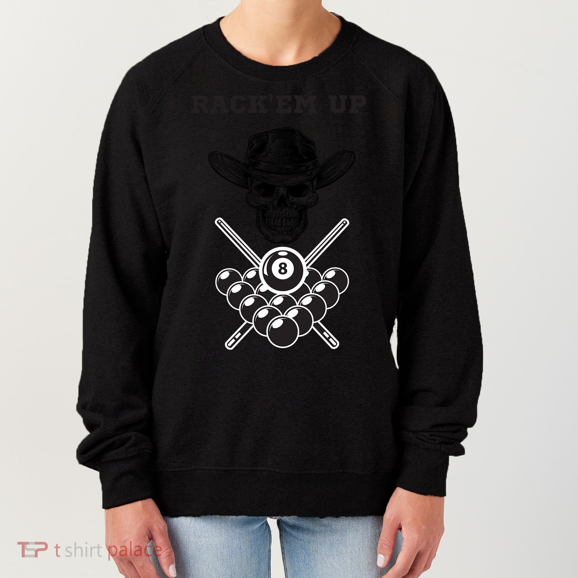 Billiards Pool Player Snooker Game Rack'em U Billiards Dad Gift For Father's Day Women's Sweatshirt