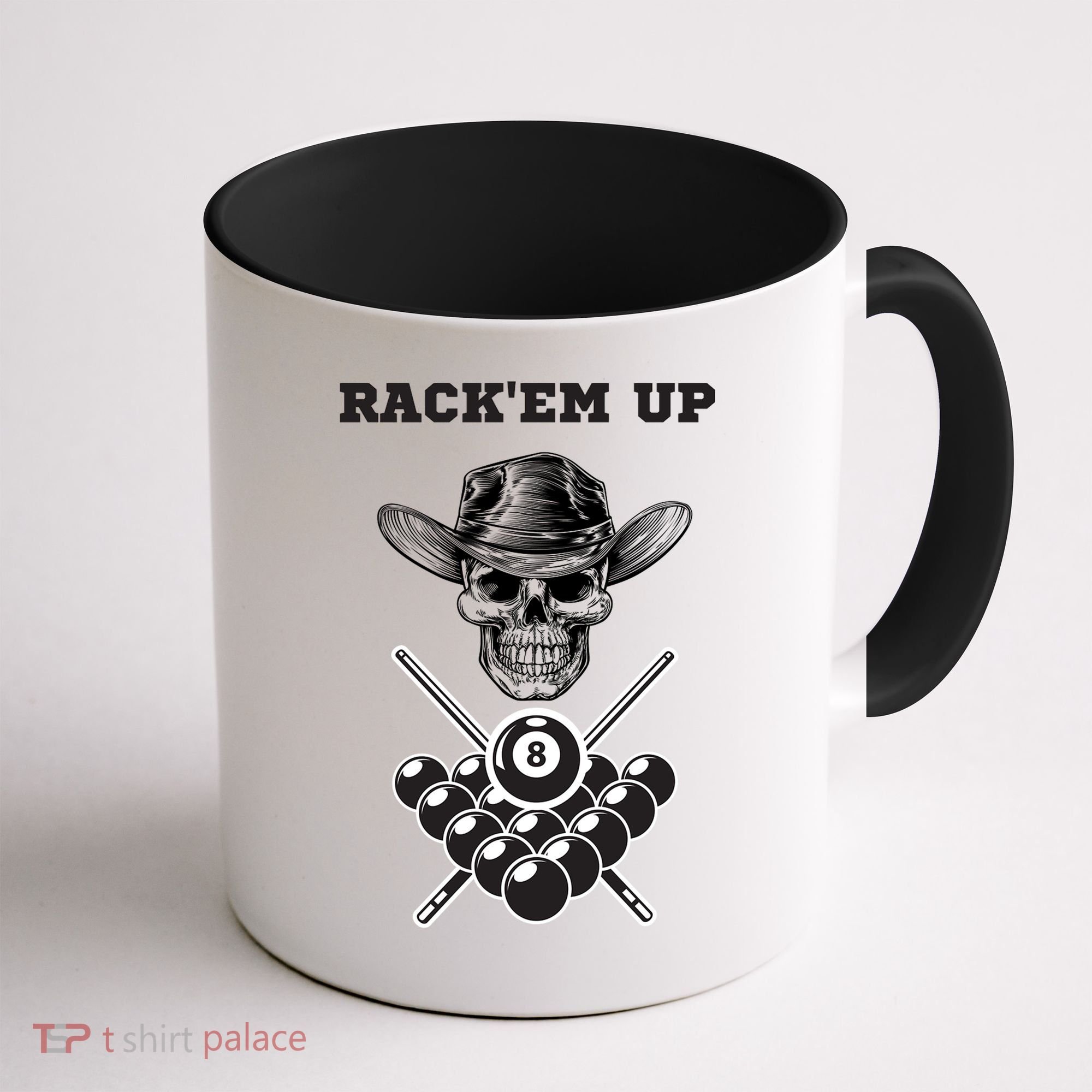 Billiards Pool Player Snooker Game Rack'em U Billiards Dad Gift For Father's Day Coffee Mug