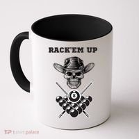 Billiards Pool Player Snooker Game Rack'em U Billiards Dad Gift For Father's Day Coffee Mug thumb 0