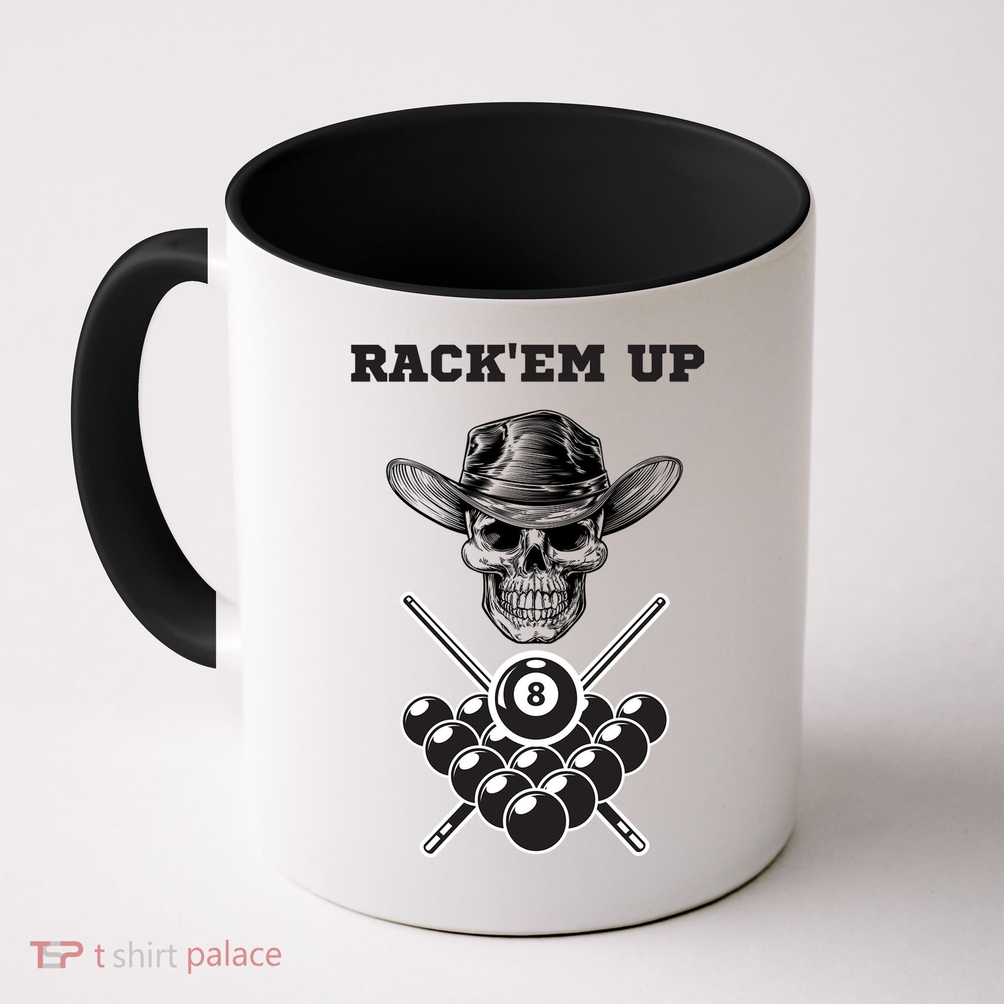Billiards Pool Player Snooker Game Rack'em U Billiards Dad Gift For Father's Day Coffee Mug