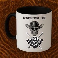 Billiards Pool Player Snooker Game Rack'em U Billiards Dad Gift For Father's Day Coffee Mug thumb 2