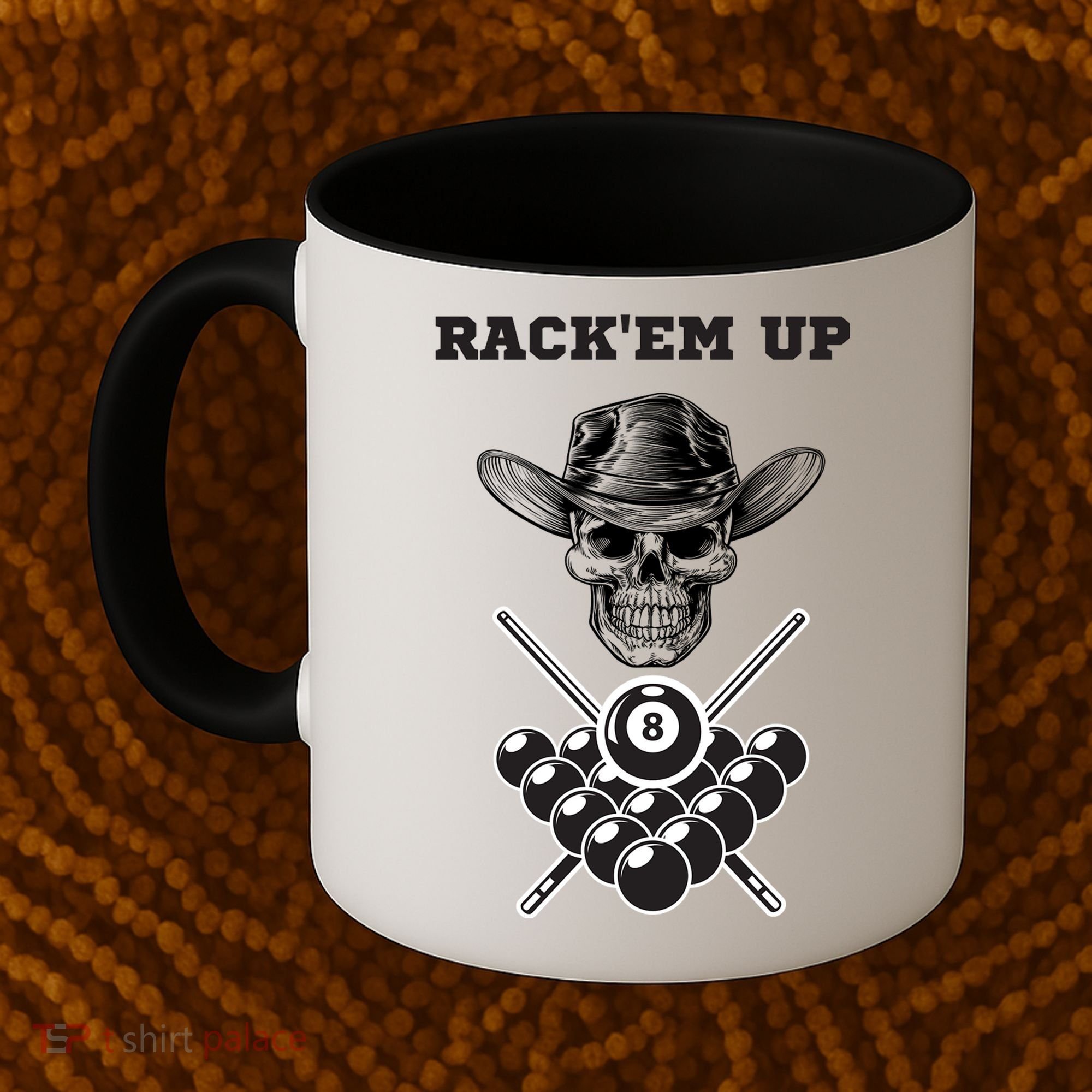 Billiards Pool Player Snooker Game Rack'em U Billiards Dad Gift For Father's Day Coffee Mug