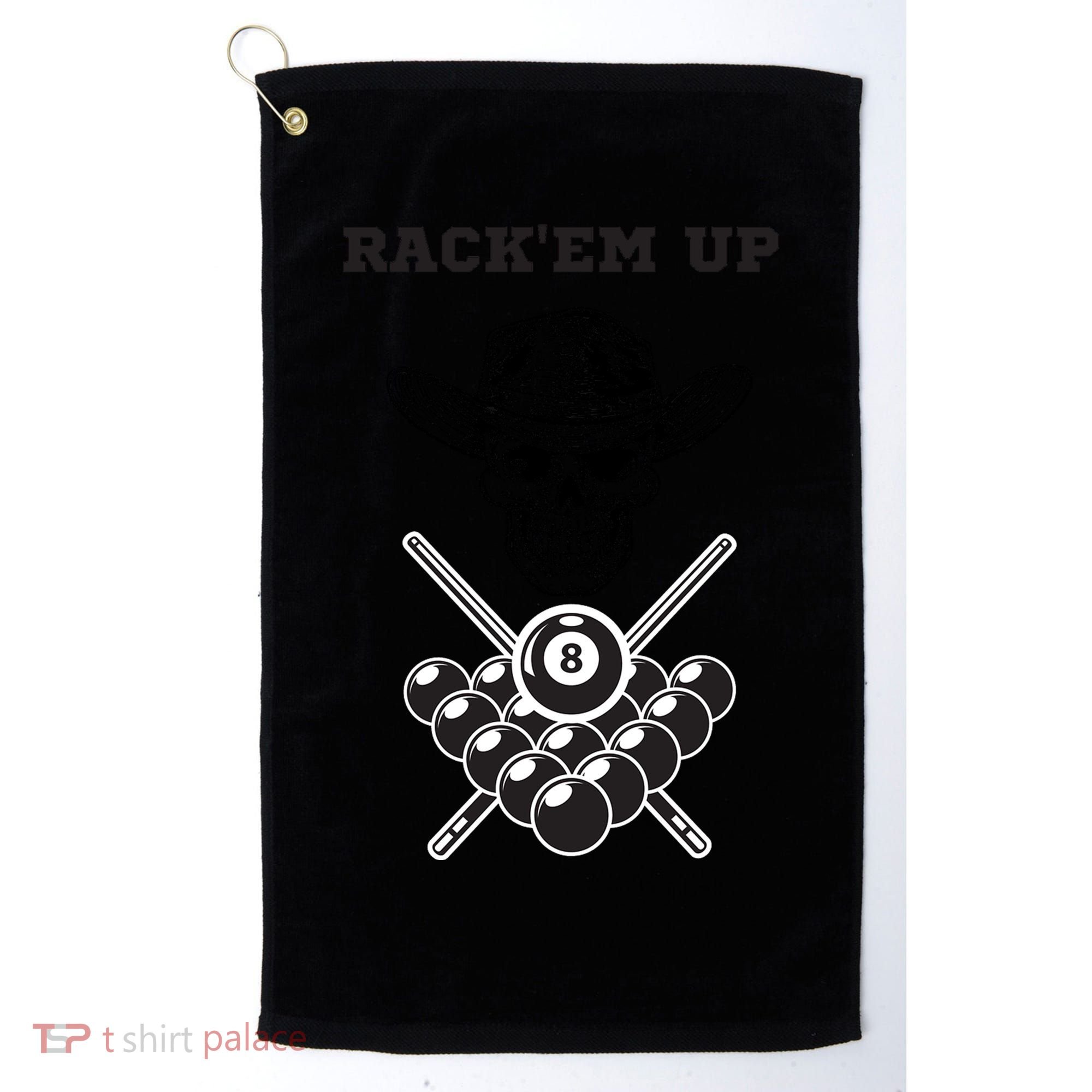 Billiards Pool Player Snooker Game Rack'em U Billiards Dad Gift For Father's Day Golf Towel