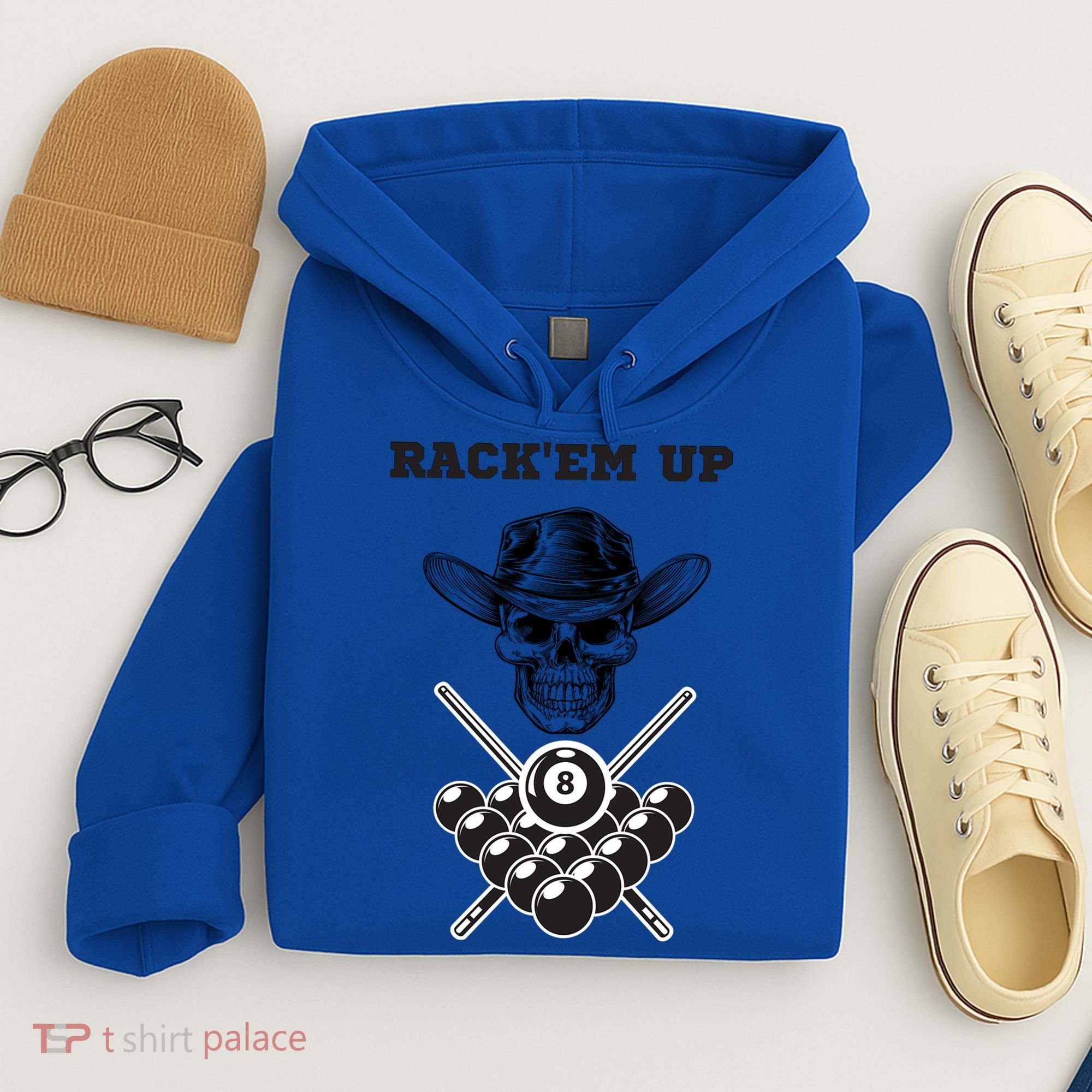 Billiards Pool Player Snooker Game Rack'em U Billiards Dad Gift For Father's Day Hoodie