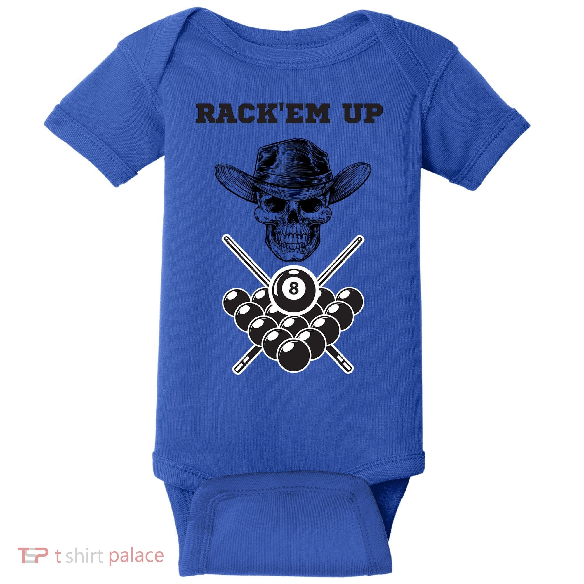 Billiards Pool Player Snooker Game Rack'em U Billiards Dad Gift For Father's Day Baby Bodysuit