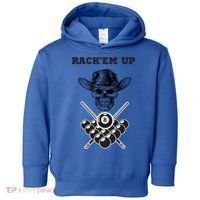 Billiards Pool Player Snooker Game Rack'em U Billiards Dad Gift For Father's Day Toddler Hoodie thumb 0