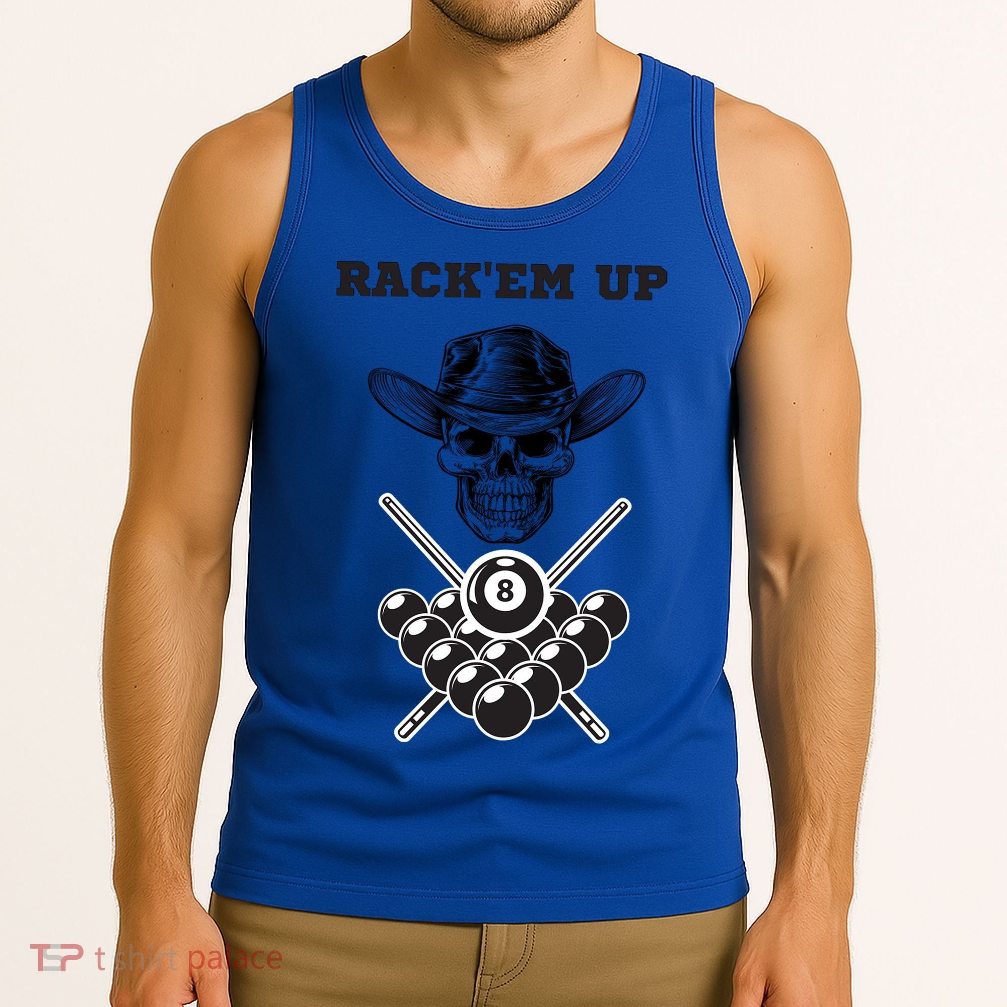 Billiards Pool Player Snooker Game Rack'em U Billiards Dad Gift For Father's Day Tank Top