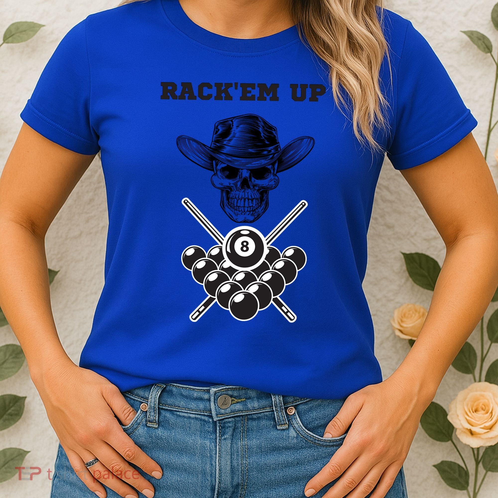 Billiards Pool Player Snooker Game Rack'em U Billiards Dad Gift For Father's Day Women's T-Shirt