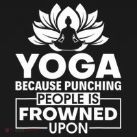 Because Punching People Is Frowned Upon Yoga Instructor Long Sleeve Shirt thumb 2