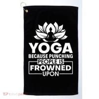 Because Punching People Is Frowned Upon Yoga Instructor Golf Towel thumb 0