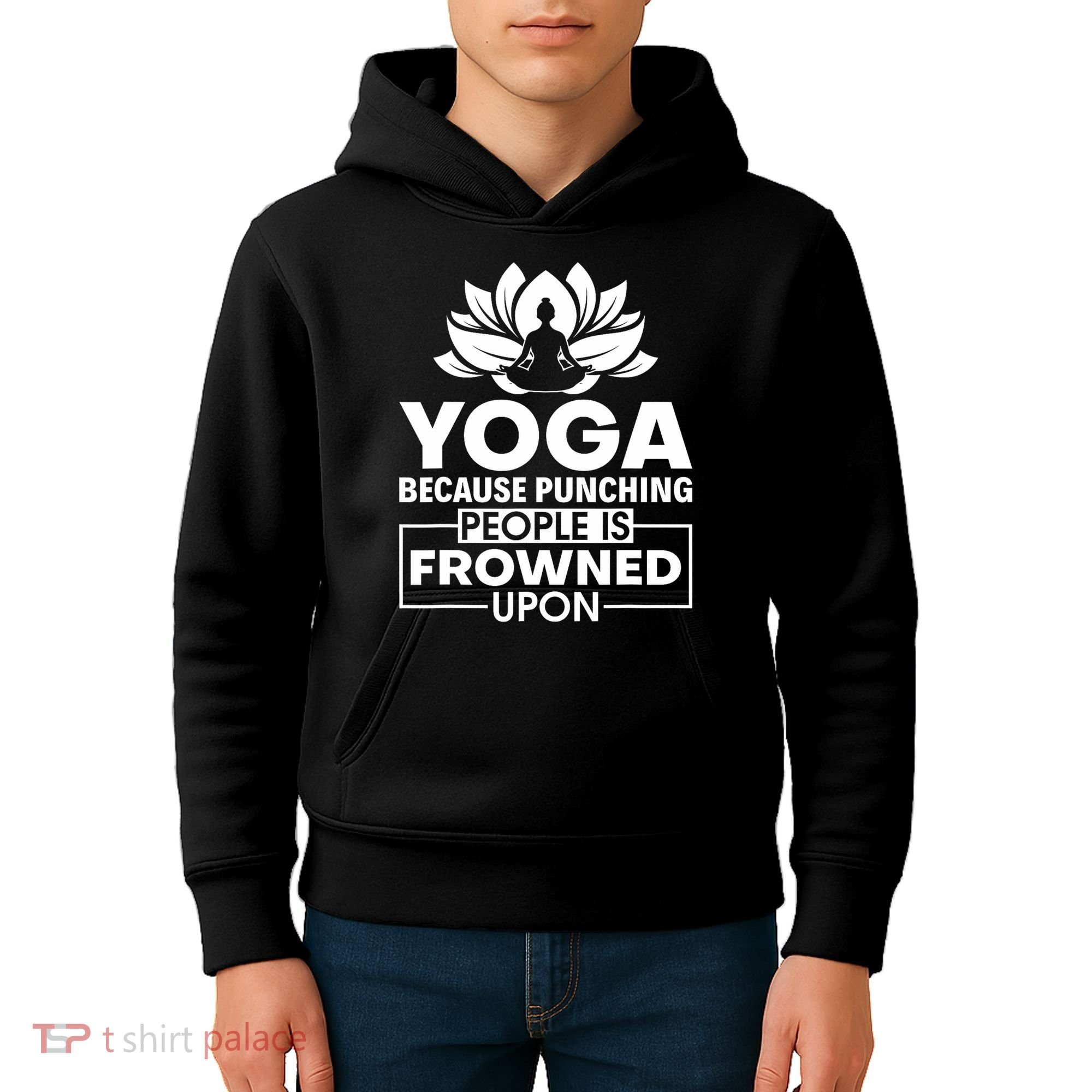 Because Punching People Is Frowned Upon Yoga Instructor Kids Hoodie